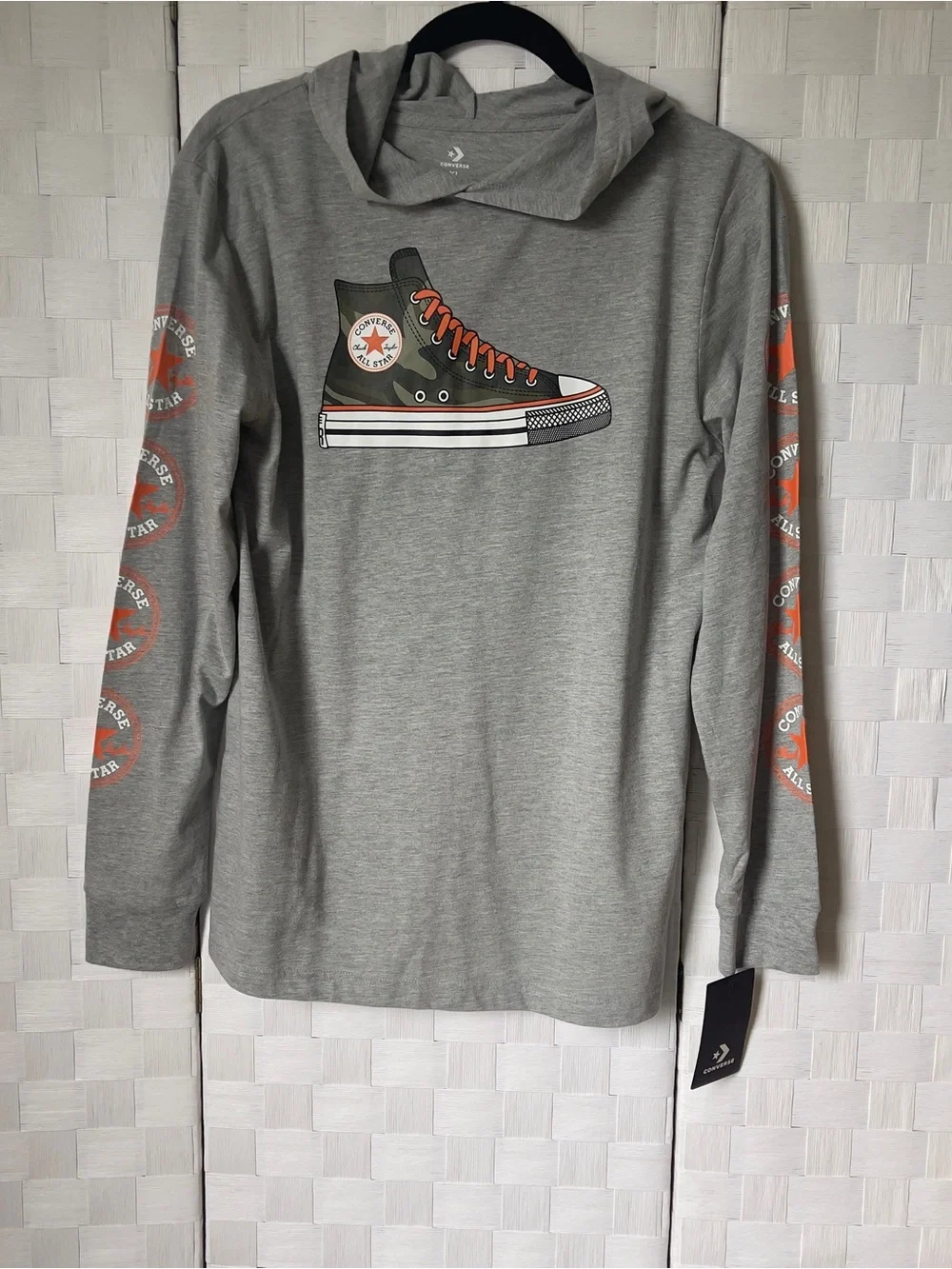 Converse Gray Hoodie Tee, Boys XL